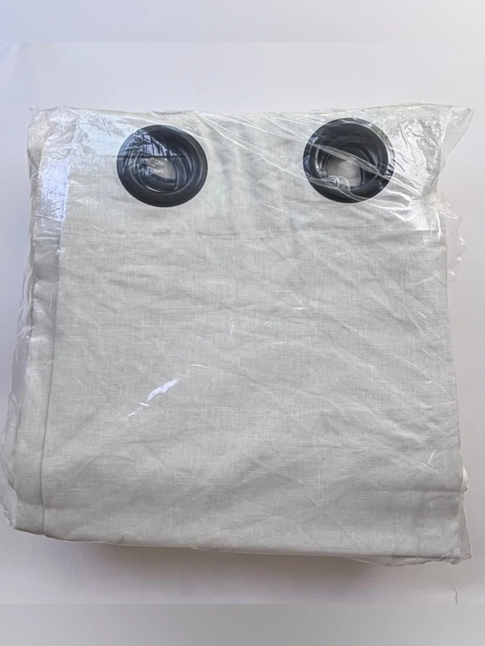 Quince European Linen Blackout Curtain Ivory 48x96 Grommet Single Panel
